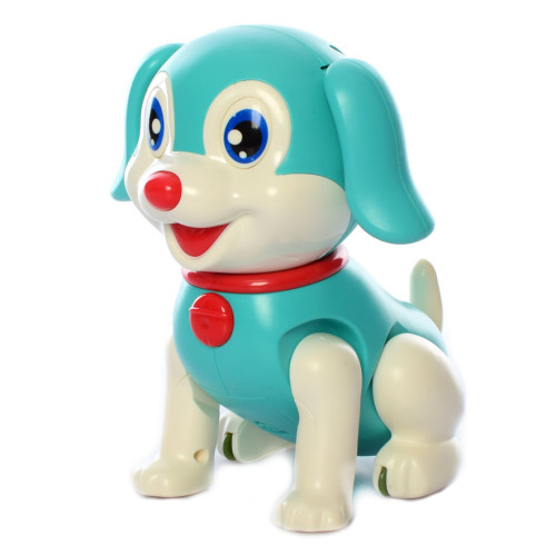 Музична Собака Cute Peppy, рухомі вушка, ходить, звук світло, блакитний PG2059