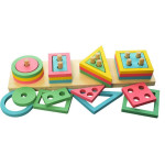 Деревянная игра Геометрика Fun Game 32 геометрические фигуры GN87639