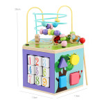 Деревянная развивающая игрушка Куб Fan Toys с лабиринтом, часами-совой, ксилофоном, сортером D2147 Деревянная развивающая игрушка Куб Fan Toys с лабиринтом, часами-совой, ксилофоном, сортером D2147