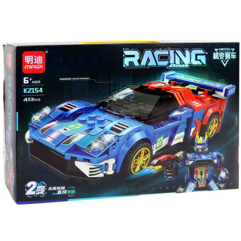 Конструктор "Racing speed" Автомобіль Трансформер Робот, 413 деталей, робот трансформер із конструктора, машинка MW2154