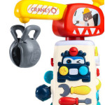 Игрушка Yanger Грузоподъемный Кран с машинкой, свет, звук, англ. DS2158