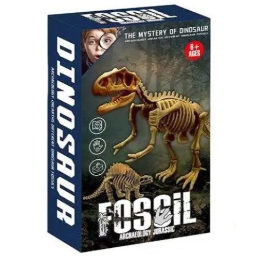 Настольная игра для проведения раскопок Dino, 2 скелета динозавров в одном наборе, инструменты SL222-7