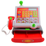 Игрушечный кассовый аппарат, с калькулятором, свет звук  SD2300
