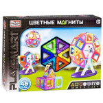Магнитный конструктор Play Smart Цветные магниты, 46 деталей LU2430
