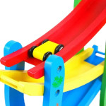 Игра Быстрая горка деревянный спуск на 4 машинки 2808 Игра Быстрая горка деревянный спуск на 4 машинки 2808