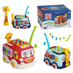 Развивающий Бус "WToys", 2 цвета, музыкальный интерактивный Автобус, подвижные шестерни, магнитная рыбалка, каталка детская игрушка, песни, сказки, стихи, украинский язык MQ28140
