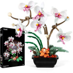 Конструктор "Орхідея" Серія – "Phalaenopsis" конструктор для дівчинки, ігровий набір орхідея у горщику, дрібний конструктор JT29012