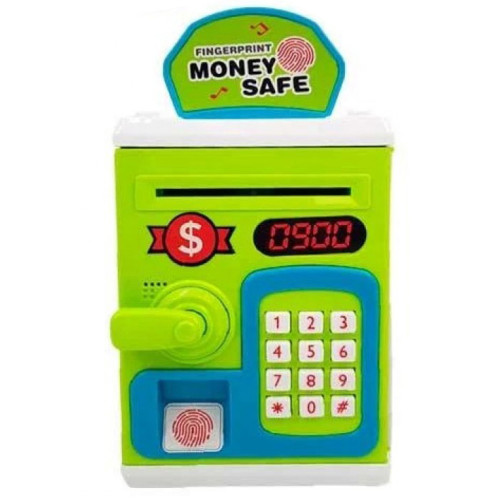 Игрушечный Сейф-копилка со сканером отпечатка пальца, свет звук LT3002