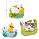 Пазл DoDo Baby Puzzle 3в1 Деревенские животные, 3 пазла из 2,3 и 4 элементов, картон R300393 Пазл DoDo Baby Puzzle 3в1 Деревенские животные, 3 пазла из 2,3 и 4 элементов, картон R300393