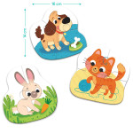 Пазл DoDo Baby Puzzle 3в1 Домашние животные, 3 пазла из 2,3 и 4 элементов, картон R300395 Пазл DoDo Baby Puzzle 3в1 Домашние животные, 3 пазла из 2,3 и 4 элементов, картон R300395