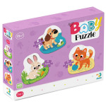 Пазл DoDo Baby Puzzle 3в1 Домашние животные, 3 пазла из 2,3 и 4 элементов, картон R300395 Пазл DoDo Baby Puzzle 3в1 Домашние животные, 3 пазла из 2,3 и 4 элементов, картон R300395