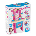 Игрушечная кухня Technok Toys, детская кухня с посудой, игровая кухня, кухня для детей, 18 аксессуаров (JK3039)