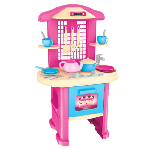 Игрушечная кухня Technok Toys, детская кухня с посудой, игровая кухня, кухня для детей, 18 аксессуаров (JK3039)