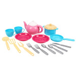 Игрушечная кухня Technok Toys, детская кухня с посудой, игровая кухня, кухня для детей, 18 аксессуаров (JK3039)