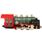 Игрушечная Железная дорога Classical Train с пультом управления, парогенератор, свет, звук, локомотив и три вагона, декорации SP3095