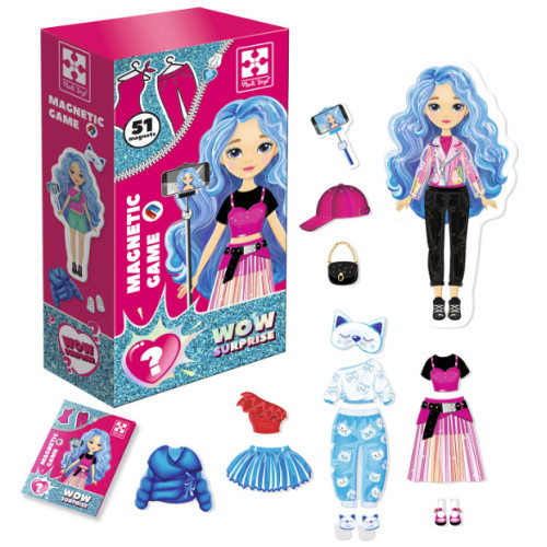 Магнитная одевалка WOW Surprise Bloger "Vladi Toys" 1 кукла, 51 элемент GF3210-12