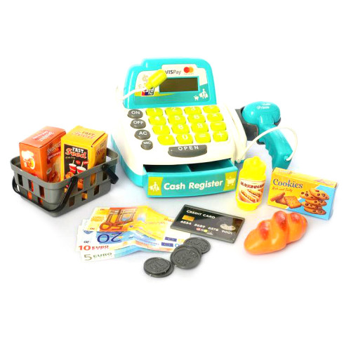 Игрушечный кассовый аппарат, калькулятор свет звук  SD35532