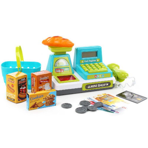 Игрушечный кассовый аппарат, калькулятор свет звук  SD35533