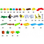 Игровой стол с крупным Конструктором Zoo 55 деталей 3688A