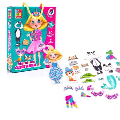 Гра на магнітах Vladi Toys Family Look Магнітна одягалка, 2 ляльки, 40 елементів одягу GF3702-21 Гра на магнітах Vladi Toys Family Look Магнітна одягалка, 2 ляльки, 40 елементів одягу GF3702-21