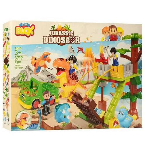 Конструктор Star Blox Экспедиция Юрского периода звук 81 деталь TL3719