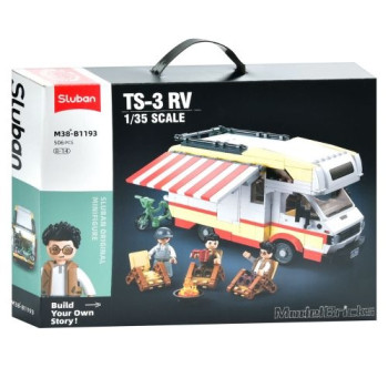 Конструктор SLUBAN "Model Bricks" автофургон, будинок на колесах, 3 фігурки, 506 деталей M38-1193 FG