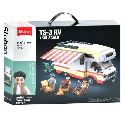Конструктор SLUBAN "Model Bricks" автофургон, будинок на колесах, 3 фігурки, 506 деталей M38-1193 FG