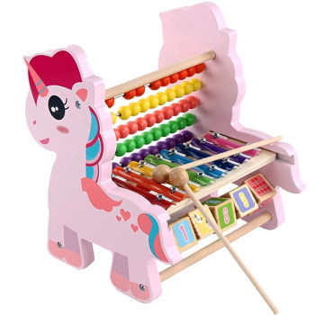 Ксилофон Wood mom Единорог, счеты TT39240 