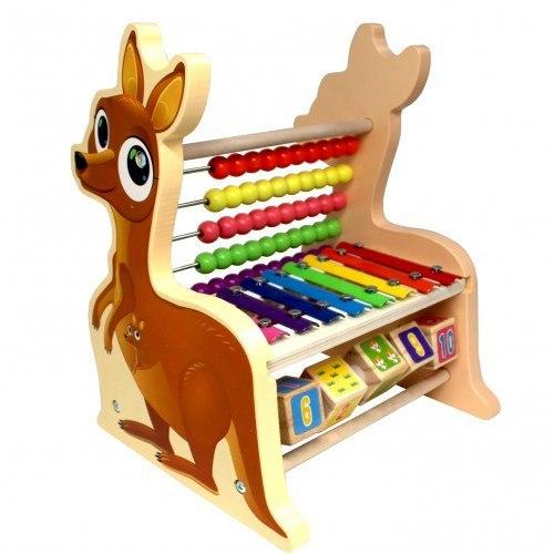 Ксилофон Wood mom Кенгуру, счеты TT39240
