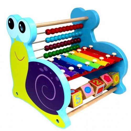 Ксилофон Wood mom Улитка, счеты TT39240