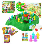 Настольная игра "Морковные гонки", 2 игровых поля, 16 игровых фигурок, 24 карточки, кубик, детская настольная игра YR39960 Настольная игра "Морковные гонки", 2 игровых поля, 16 игровых фигурок, 24 карточки, кубик, детская настольная игра YR39960