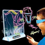 Дощечка 3D для малювання Sketchpad (серія динозаври). Дошка для малювання з 3d-ефектом. Малюнки світяться.