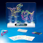Дощечка 3D для малювання Sketchpad (серія динозаври). Дошка для малювання з 3d-ефектом. Малюнки світяться.