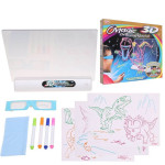 Дощечка 3D для малювання Sketchpad (серія динозаври). Дошка для малювання з 3d-ефектом. Малюнки світяться.
