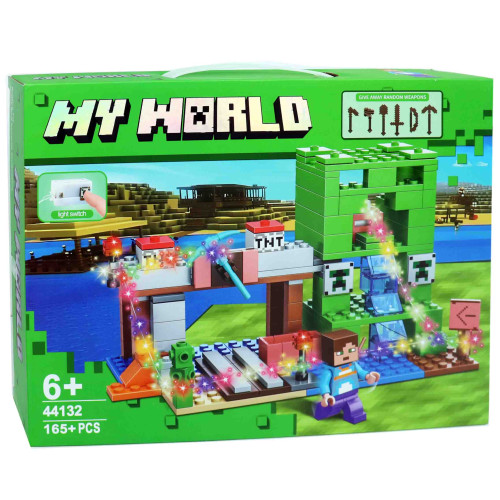 Конструктор My World Майнкрафт, 165 деталей, конструктор для детей, мелкий конструктор JK44132