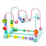 Пальчиковый лабиринт деревянная игра с бусинками-фруктами GF45191