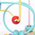 Пальчиковый лабиринт деревянная игра с бусинками-фруктами GF45191