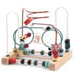 Пальчиковый лабиринт деревянная игра с бусинками-животными GF45197