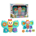 Музичний метелик "WToys", українська мова, пісні, мелодії, загадки, звуки тварин, підсвічування, сортер VF47411
