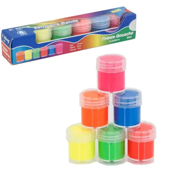 Гуашь Yalong ToGo Неон Washable 6 баночек с неоновыми красками по 15 мл KW50291