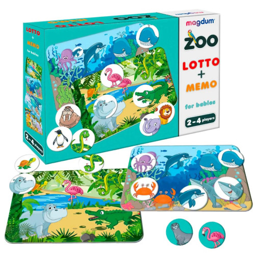 Игра настольная Лото Мемо Magdum, карточки, фишки, настольная игра, развивающая игра для детей KP5032-21