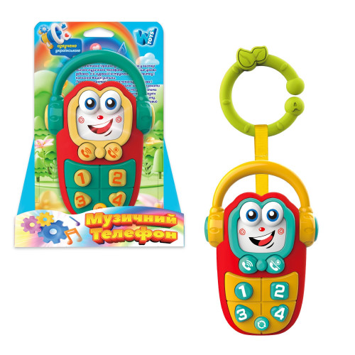 Музыкальный телефон "WToys", 2 вида, украинский язык, подсветка, озвученные реплики, цифры, 4 песни, 4 сказки KJ50466 Музыкальный телефон "WToys", 2 вида, украинский язык, подсветка, озвученные реплики, цифры, 4 песни, 4 сказки KJ50466