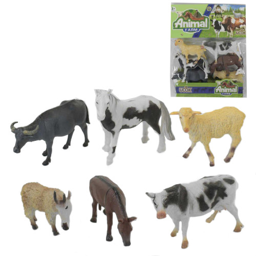 Набор игрушечных животных Animal Farm Ферма, 6 фигурок, в ассортименте NG506001