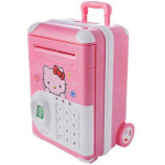 Игрушечный Сейф-копилка Hello Kitty розовый, копилка с кодовым замком, звук, свет, отпечаток пальца (OH510-4)