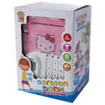 Игрушечный Сейф-копилка Hello Kitty розовый, копилка с кодовым замком, звук, свет, отпечаток пальца (OH510-4)