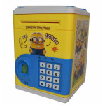 Іграшковий Сейф-скарбничка Minions жовтий, скарбничка з кодовим замком, звук, світло, відбиток пальця (KY510-4)