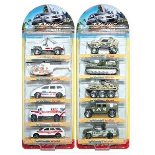 Набір металевих машинок Racing, 5 моделей в комплекті, в асортименті WY512