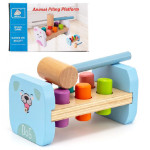 Стучалка детская Animal Piling Platform Гвозди, деревянная игрушка с молоточком TM52521