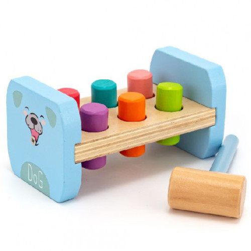 Стучалка детская Animal Piling Platform Гвозди, деревянная игрушка с молоточком TM52521