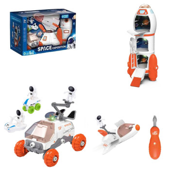 Игровой набор Космоса, игровой набор с ракетой, космическим шаттлом, мини-транспорт и фигурки (PL551-4)
